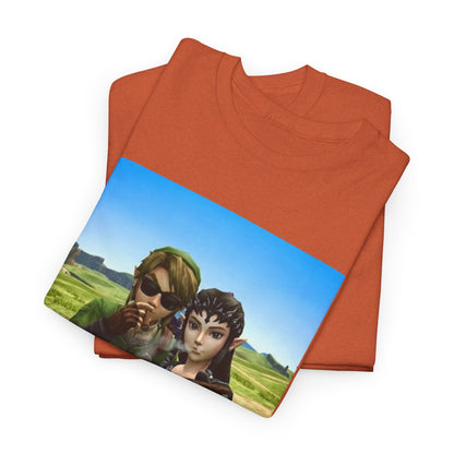 Link And Zelda Smoking Cigars Tee