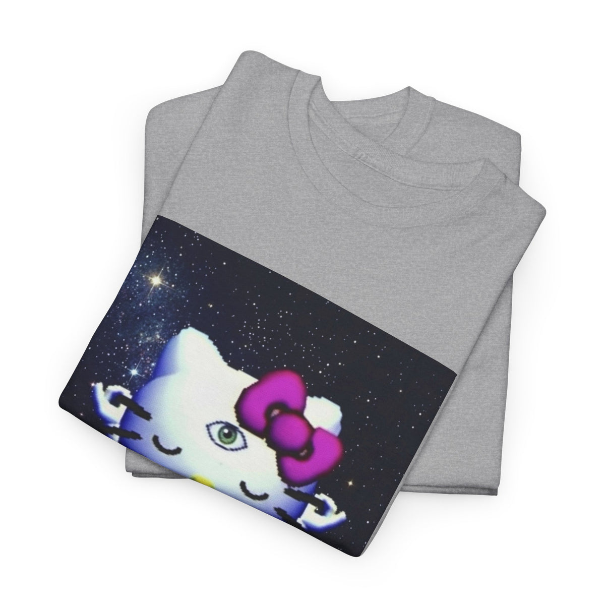 Third Eye Kitty Meditating In Space Tee