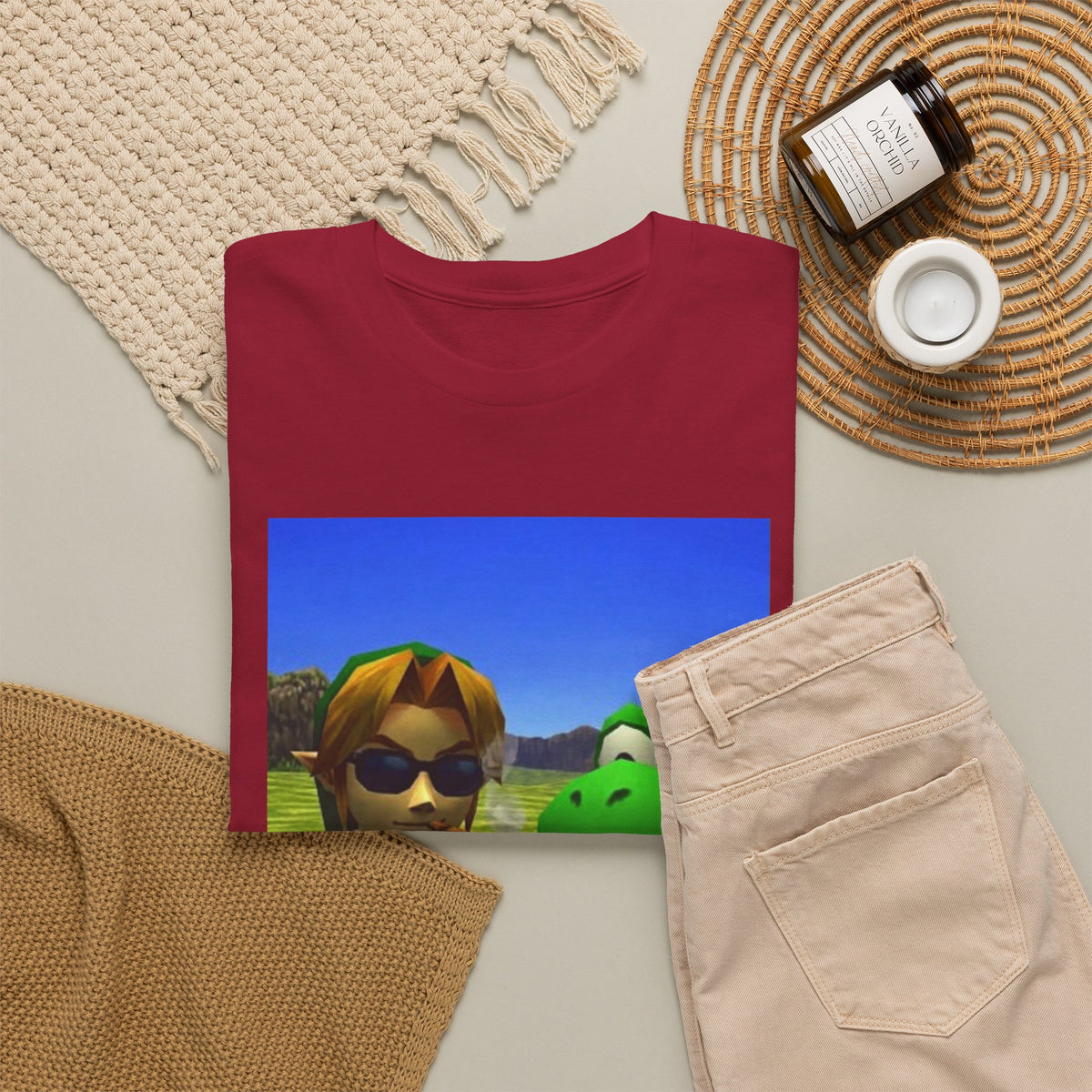 Link And Yoshi Smoking With Attitude Tee