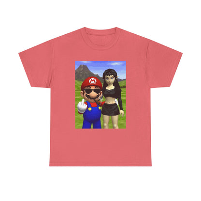 Edgy Mario & Malon Flipping Off Tee