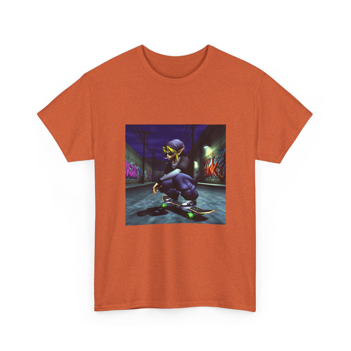 Edgy Link Skater Smoking Alley Tee