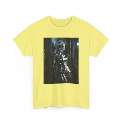 Android Sentinel Leaning In Industrial Scene