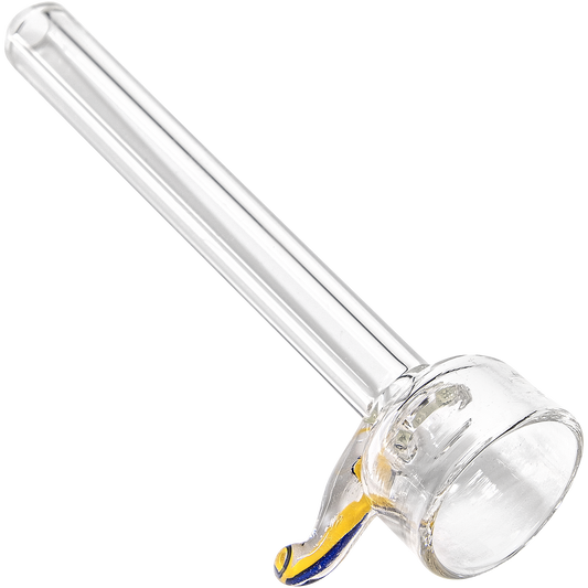 LA Pipes 9mm Clear Dish Slide Bowl w/ Color Handle for Pull-Stem Bongs