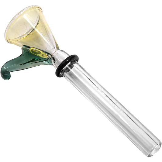 LA Pipes 9mm Funnel Slide Bowl with Handle for Pull-Stem Bongs