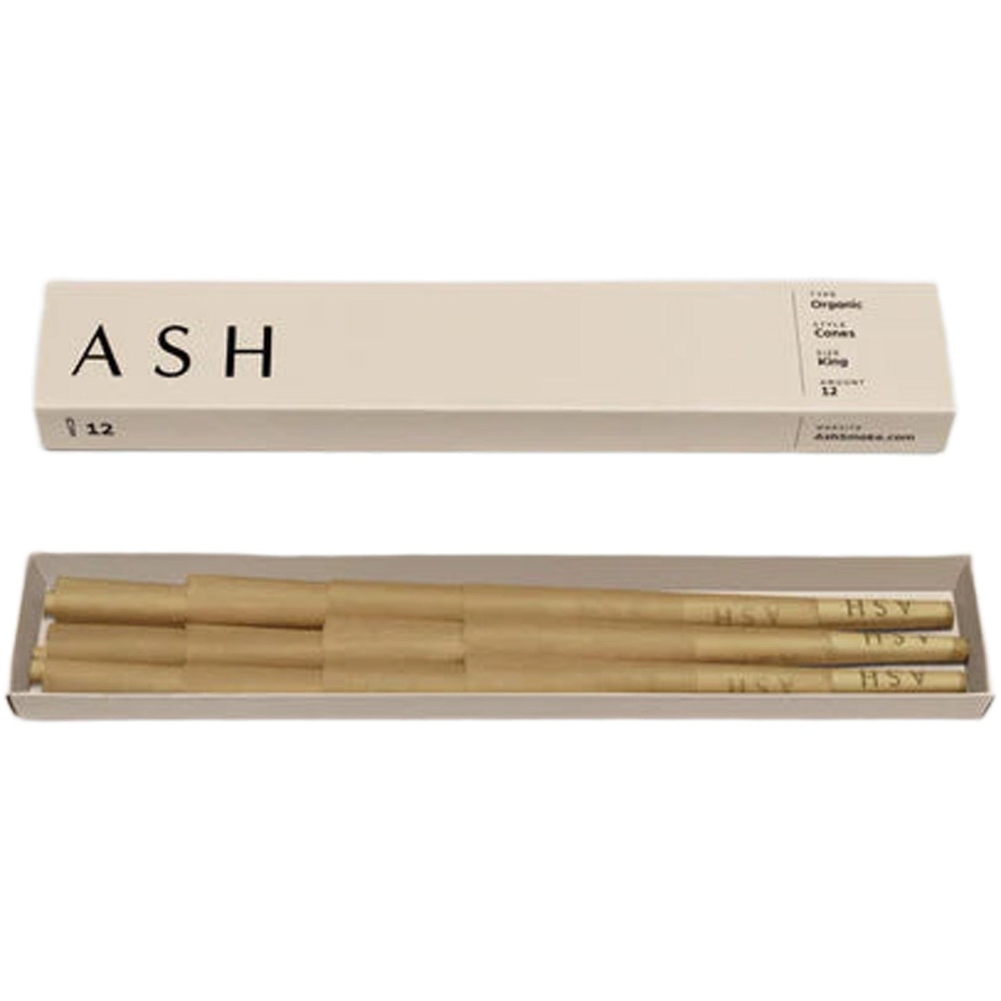 Ash Pre-Rolled Cones | Organic | 12 Count