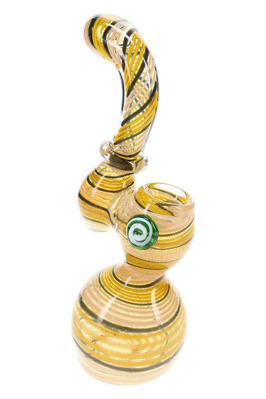 Color-Changing Striped Sherlock Bubbler “Wizard Stripe” – 7½″ – Assorted Colors