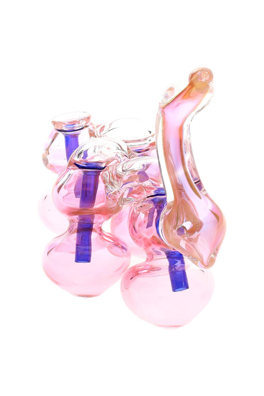 Gold Fumed Quadruple-Chamber Sherlock Bubbler “Quad Core” – 6″