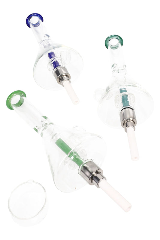 6.5″ Beaker Dab Straw Kit – Ceramic Tip - Assorted Colors