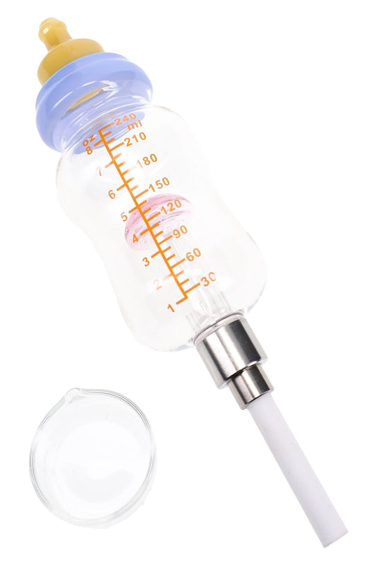 Glass Bottle Dab Straw “Shroom Flask”, Mushroom Perc, 5½″, Assorted Colors