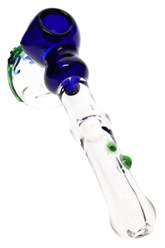 Clear Lizard Glass Hammer Bubbler “Reptile Ripple” – 7″ – Assorted Colors