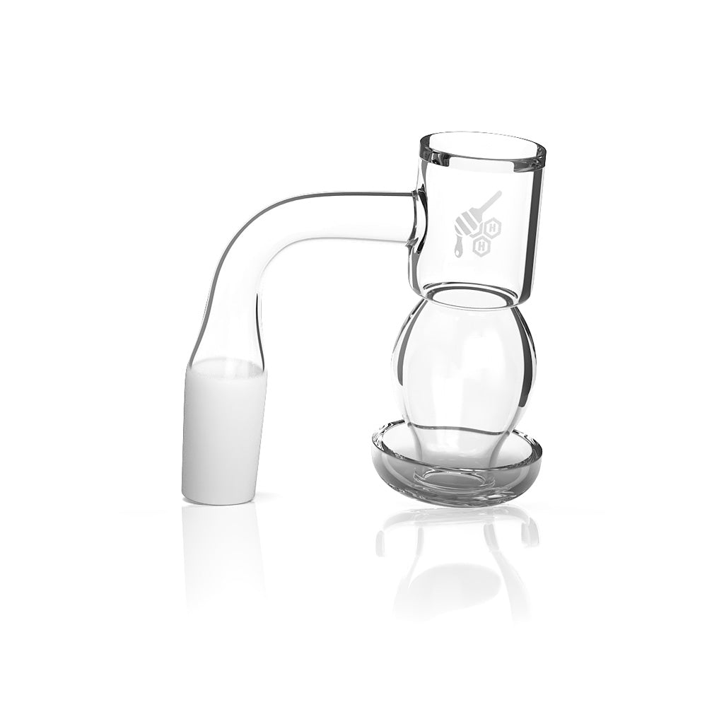 Honeybee Herb Black Line Bubble Slurper Quartz Banger 90° - Terp Slurper Style