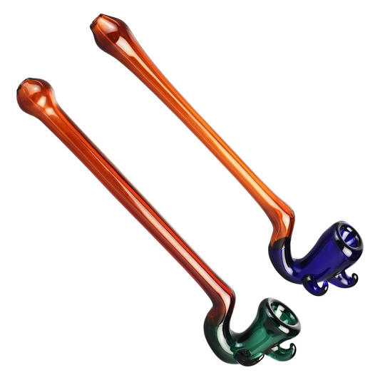 Barbed Briar Glass Sherlock Pipe | 10" | Colors Vary