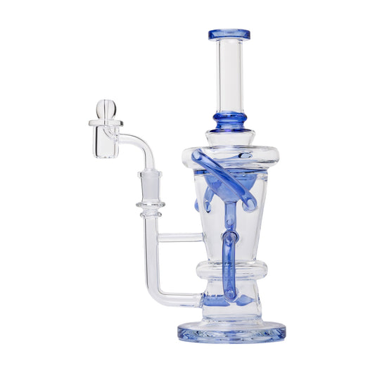 Human Grade 10.25" Straight Recycler Glass Dab Rig