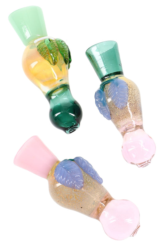 3″ Silver-Fumed Color-Changing Frit Chillum