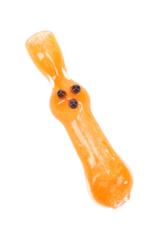 Frit Glass Chillum “Firefly Fleck” – 3″ – Assorted Colors