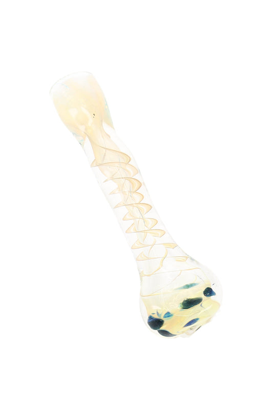 Color-Changing Spiral Glass Chillum “Twist Pop” – 3″ – Assorted Colors