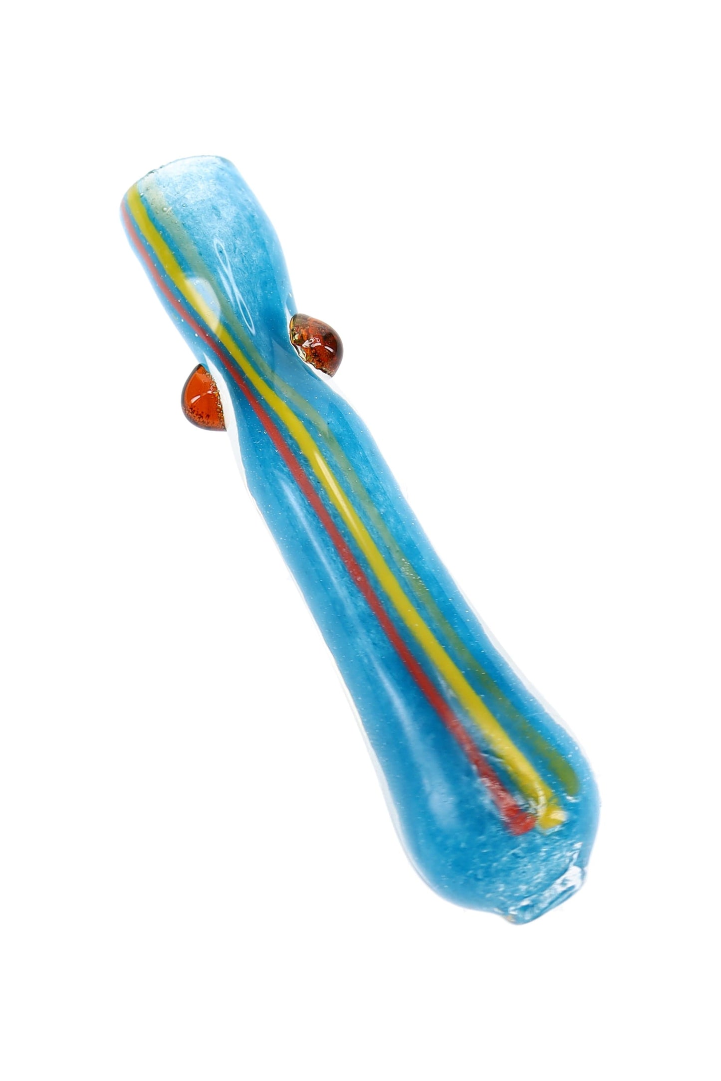 Rasta Stripe Frit Glass Chillum “Reggae Rocket” – 3″ – Assorted Colors
