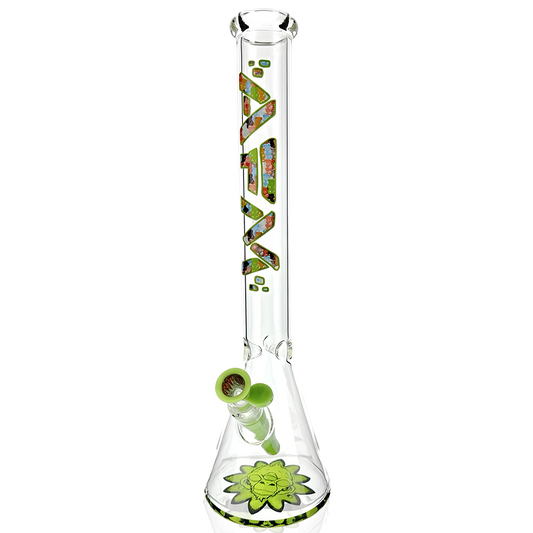 18" AFM Gummy Green Glass Beaker Bong Bundle Set