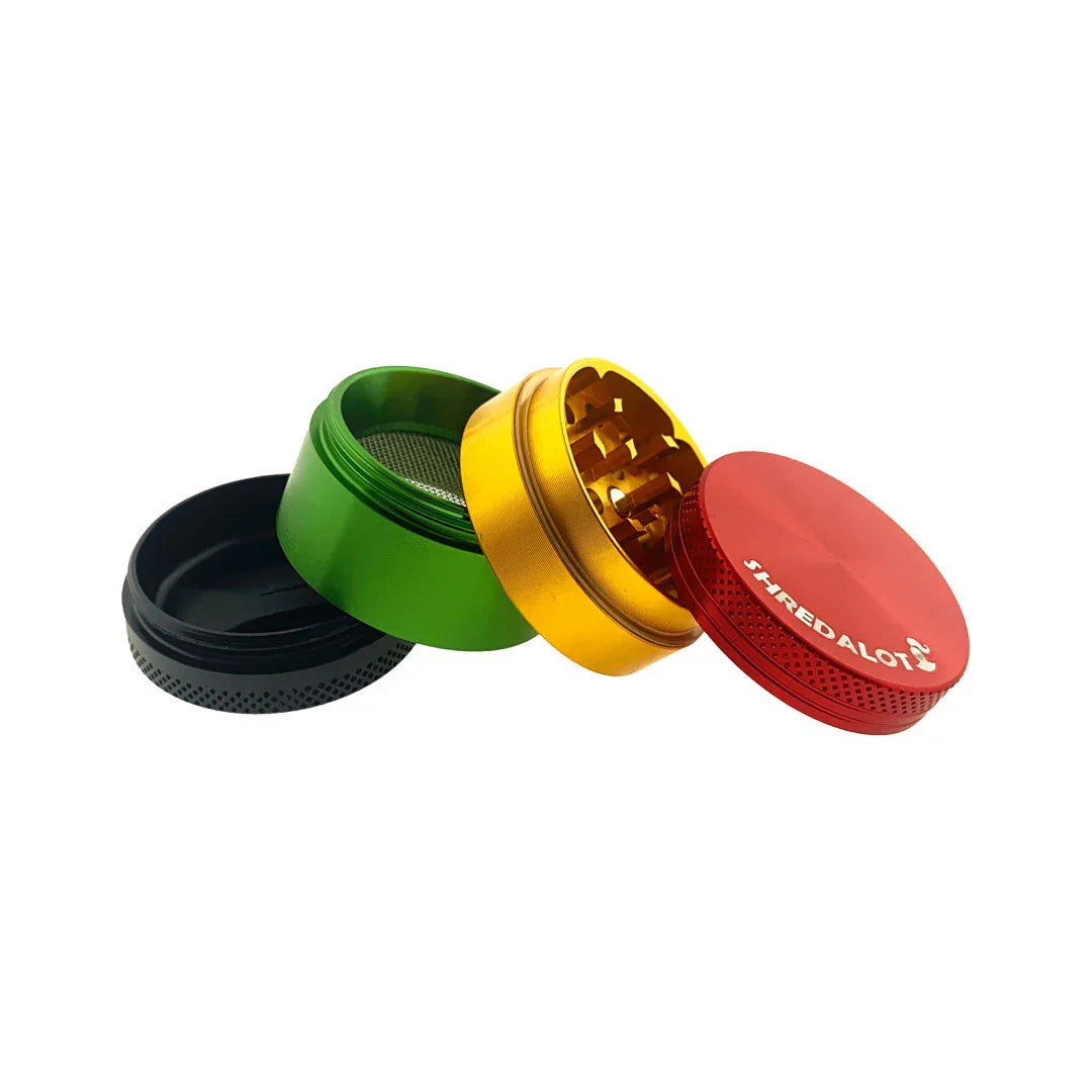 Sir Shredalot 4-Piece Metal Herb Grinder – 40 mm Compact Aluminum Grinder