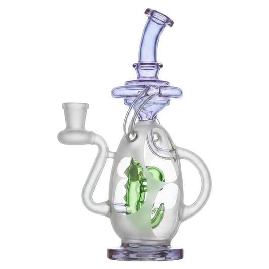 Glassic 7.8'' Heady Dino Recycler Egg Dab Rig