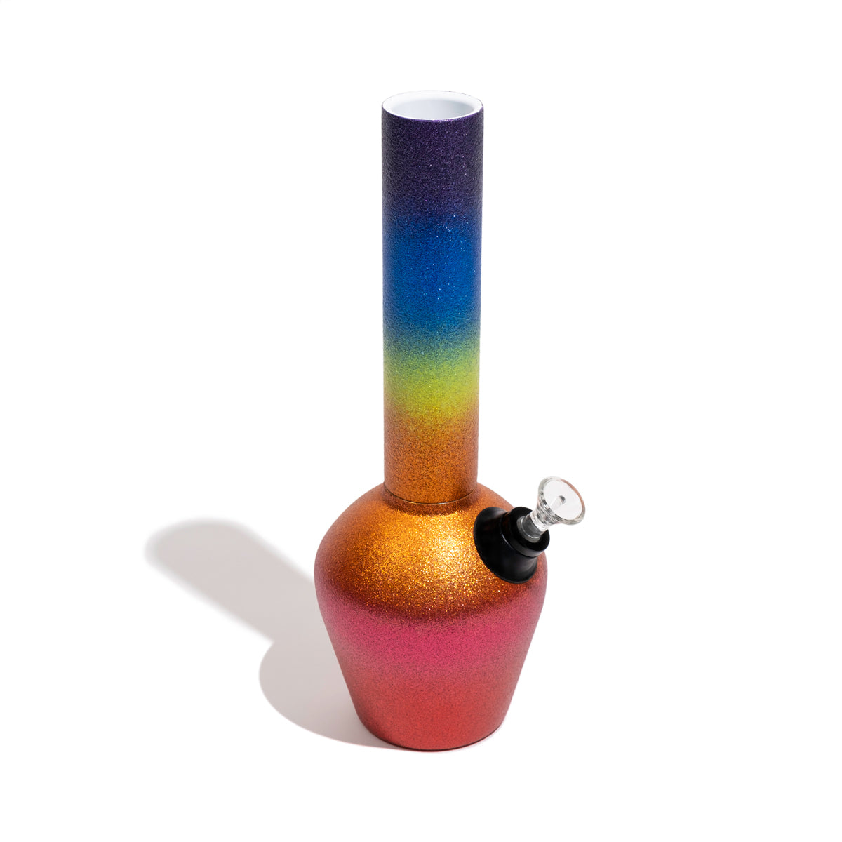 Chill Steel Pipes Rainbow Glitterbomb 13" Insulated Bong w/ Ceramic Easy-Clean