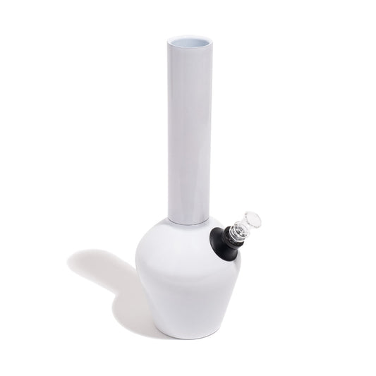 Chill Steel Pipes Gloss White Bong - Mix & Match Series with Easy Clean Tech