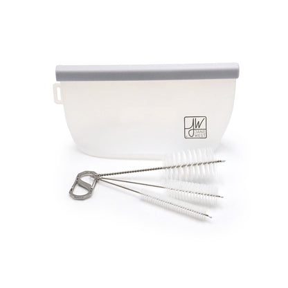 Jane West Cleaning Kit with Silicone Bag and Brushes