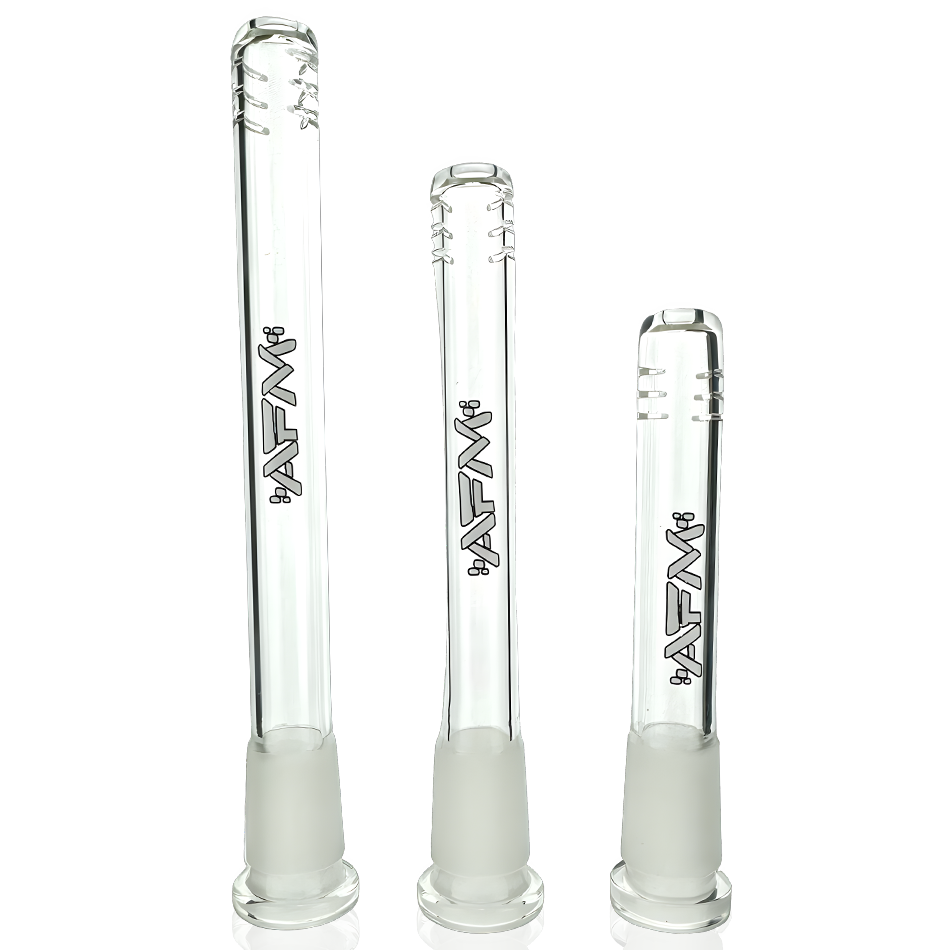 AFM Clear Glass Downstem, 14 mm Diffused Downstem (3″, 4″ & 5″ Options)