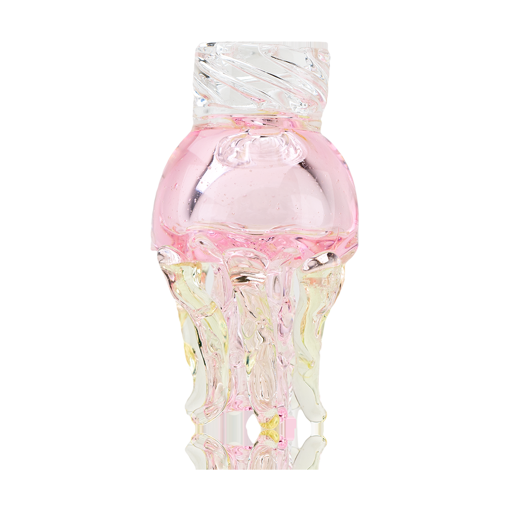 Empire Glassworks UV Reactive Jellyfish Glass Spinner Cap w/ Cactus Pearl