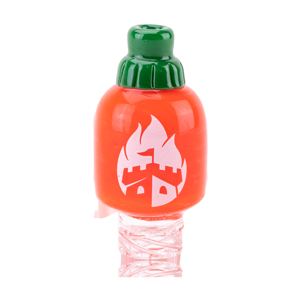 Empire Glassworks Sriracha Glass Spinner Cap with Terp Pearl