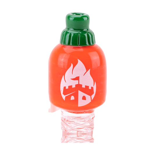 Empire Glassworks Sriracha Glass Spinner Cap with Terp Pearl