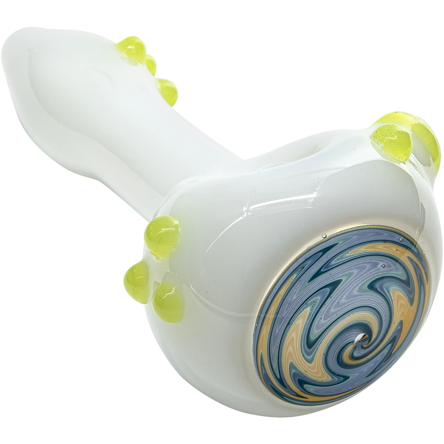LA Pipes 6.25" Ivory Wig-Wag Spoon Pipe Handmade in LA