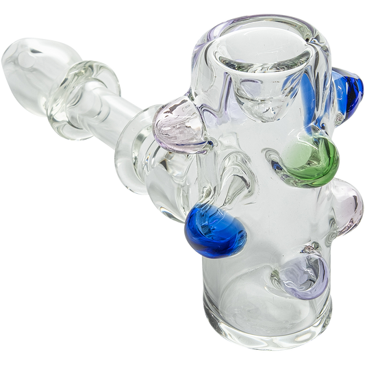 LA Pipes Wonka Will 5.5" Briar-Shaped Borosilicate Glass Pipe with Color Marbles