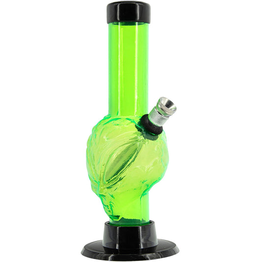 JM Enterprises Mini Alien Acrylic Bong - 6" Tall - Multiple Colors