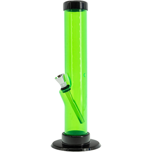 JM Enterprises 6-9-12" Acrylic Straight Tube Bong - 1.5" Tube Diameter - Multiple Colors