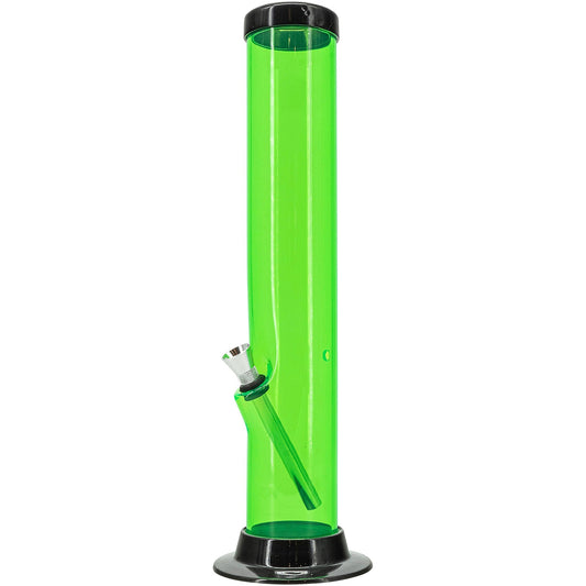 JM Enterprises 6-9-12-15" Acrylic Straight Tube Basic Bong - 2" Tube Diameter - Multiple Colors