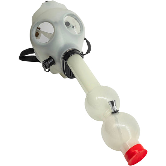 JM Enterprises Acrylic Glow-in-the-Dark Gas Mask Bong