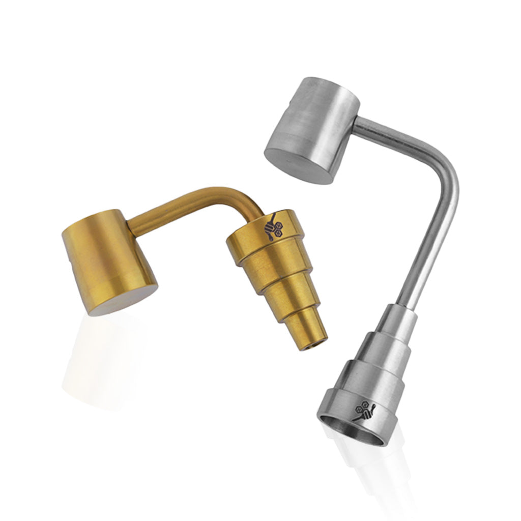 Honeybee Herb Titanium 6-in-1 Long-Neck Universal Banger for Dab Rigs