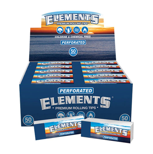 Elements Perforated Paper Rolling Filter Tips - 50 Pack