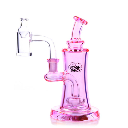 The Stash Shack Elysian 5.5" Mini Dab Rig w/ Quartz Banger & Bubble Cap