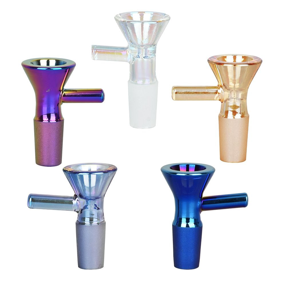 Future Time Electroplated Herb Slide | 14mm M | Assorted Colors | 10 Pack