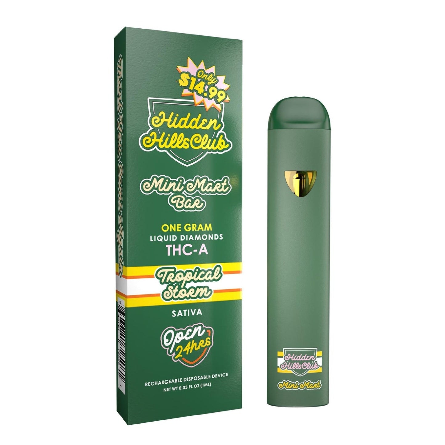 Hidden Hills Liquid Diamonds THC-A Mini Mart Device - 1000mg