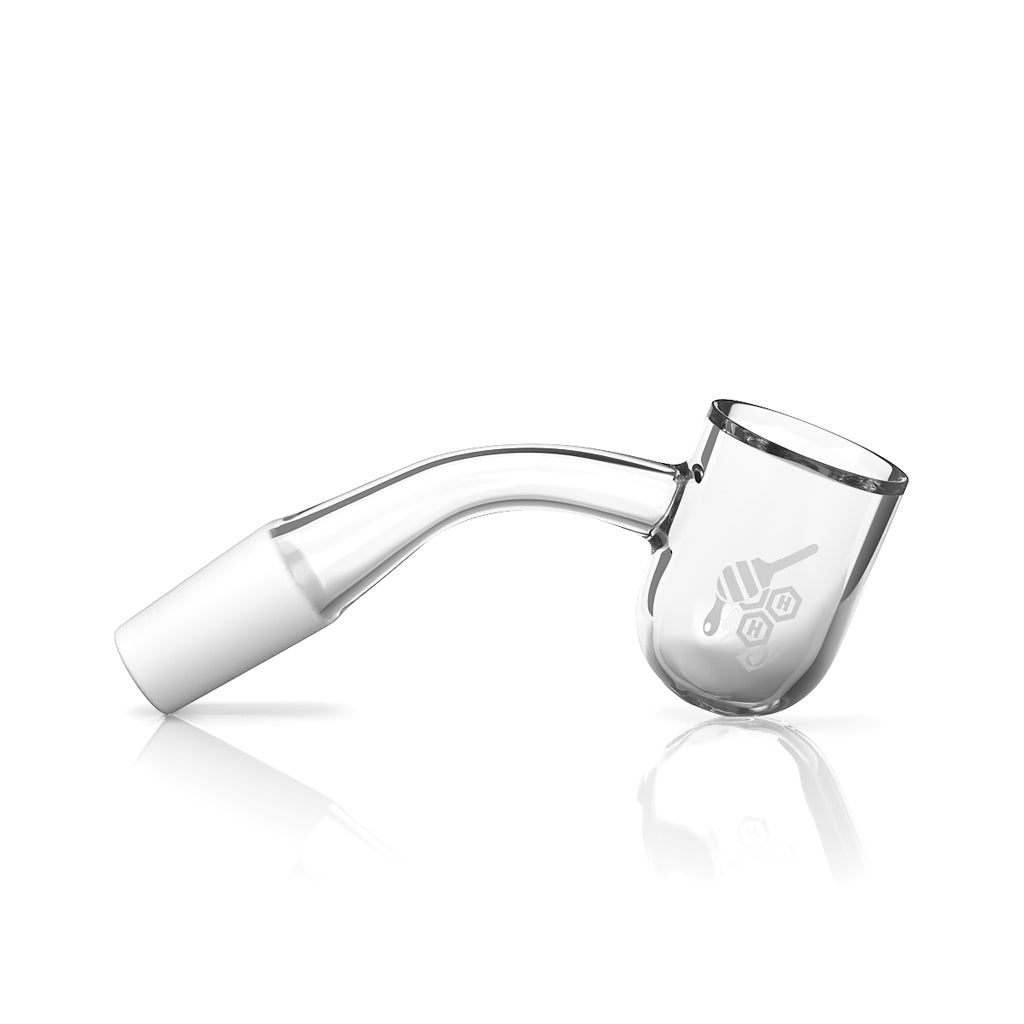 Honeybee Herb Bevel Bowl 45° Quartz Banger - High-Quality & Pearl Compatible
