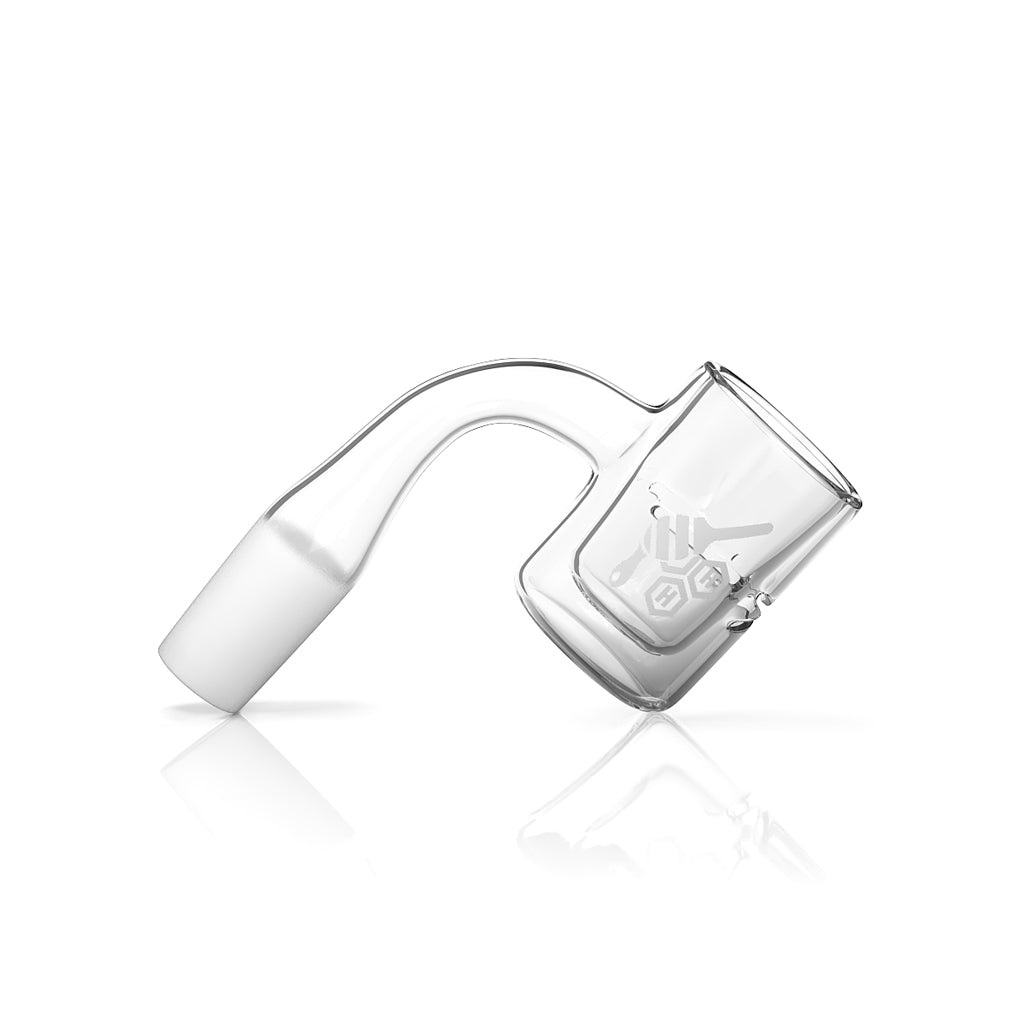 Honeybee Herb 90° Quartz Banger - Double Wall, 25mm, Pearl Ready