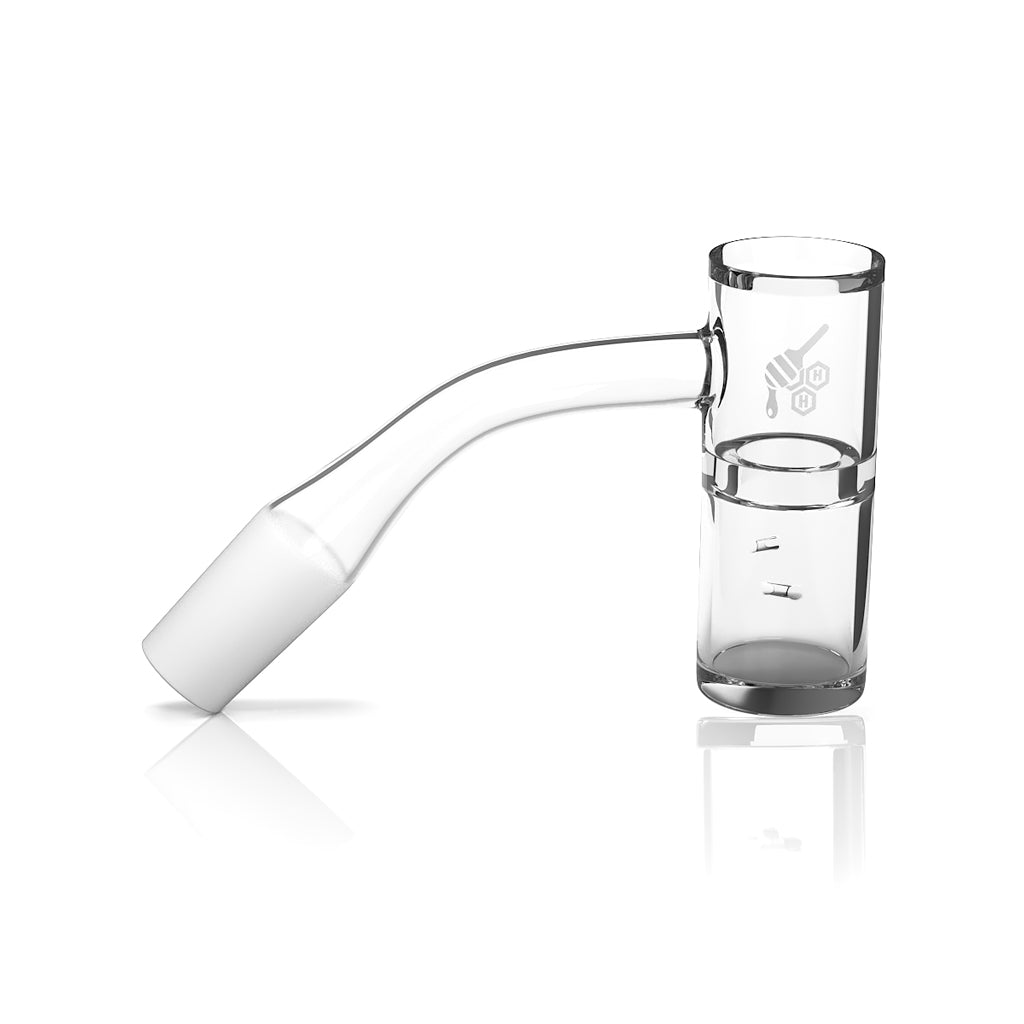 Honeybee Herb Quartz Banger 45° - Durable 25mm Outer, 3mm Thick w/ Bevel Edge