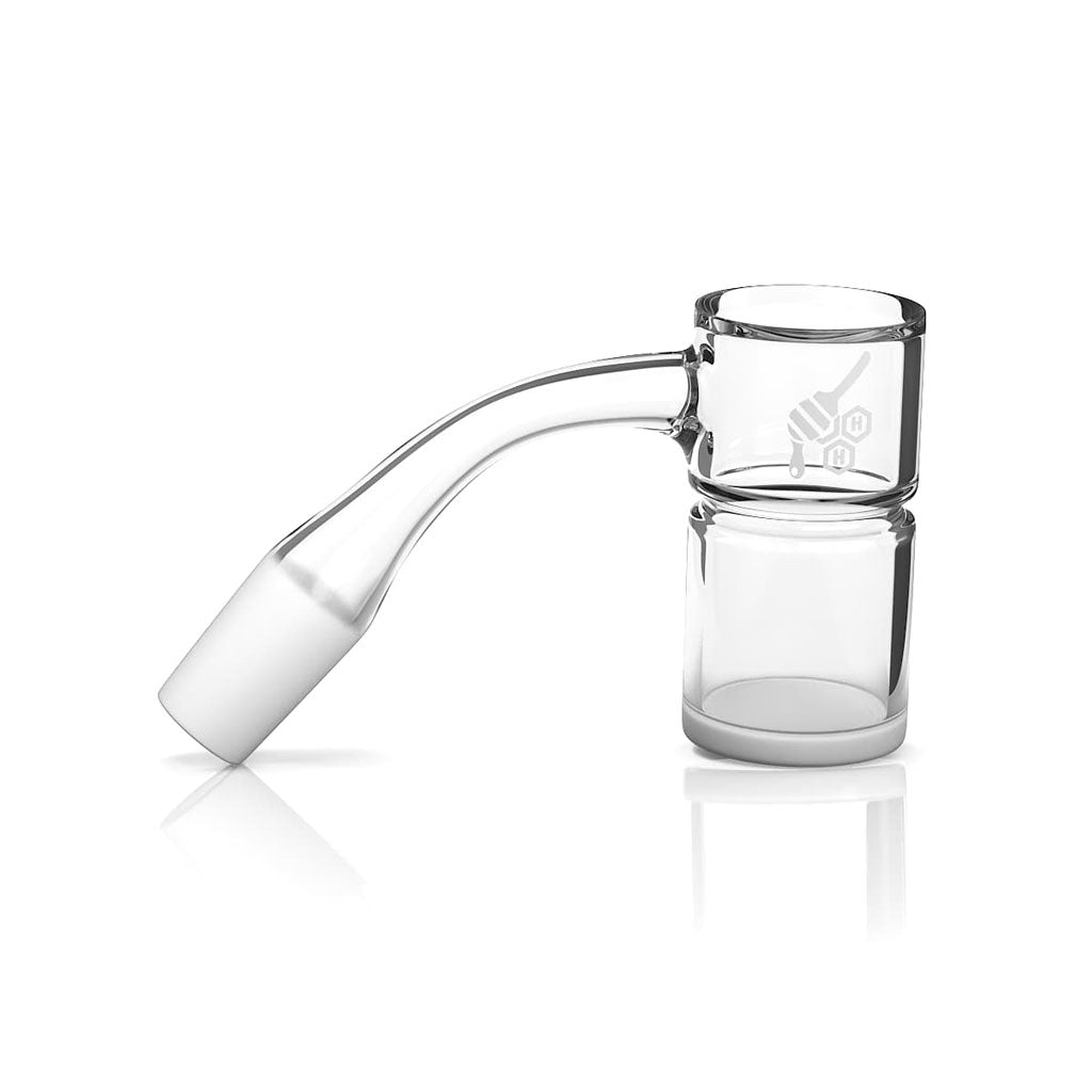 Honeybee Herb White Opaque Quartz Banger 45° - Large Capacity & Heat Retention