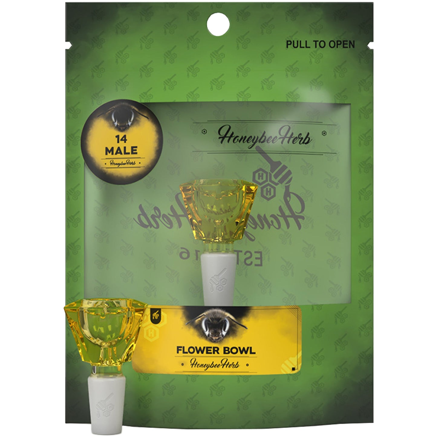 Honeybee Herb Flower Bowls (Green Line)