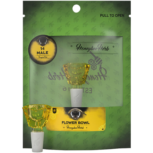 Honeybee Herb Flower Bowls (Green Line)