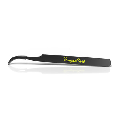 Honeybee Herb Stainless Steel Bent Curve Dabber Tweezers