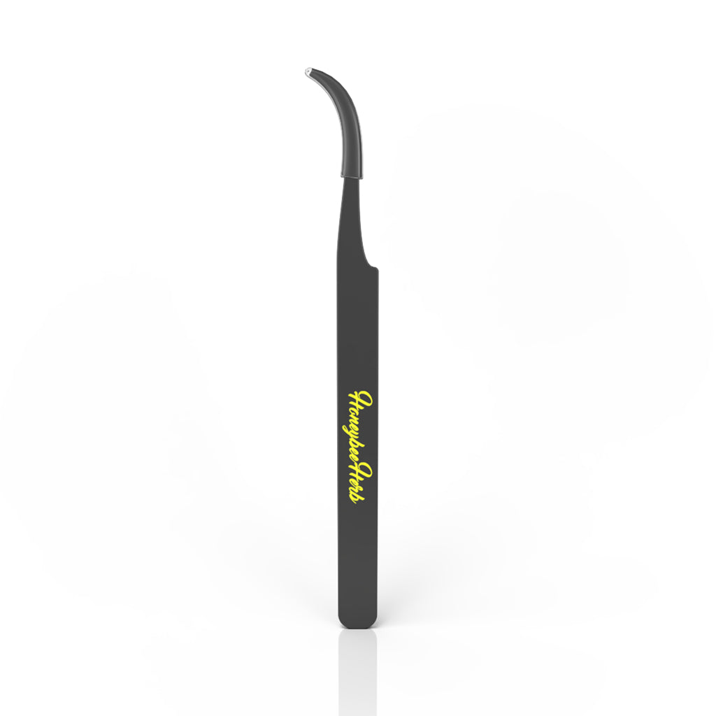 Honeybee Herb Stainless Steel Bent Curve Dabber Tweezers